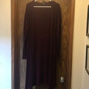 Long Duster Cardigan with Side Slits